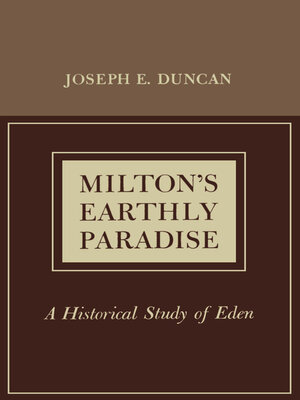 cover image of Milton's Earthly Paradise